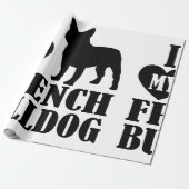 私はブルドッグフランスのラッピング紙が大好き ラッピングペーパー (アンロールド)