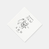 私はブルドッグフランスのリハーサルのモノグラムを結婚行う スタンダードカクテルナプキン (角)