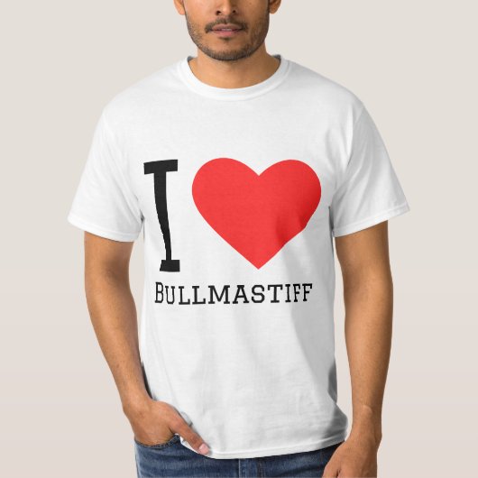 私はブルマスティフが大好き Tシャツ (正面)