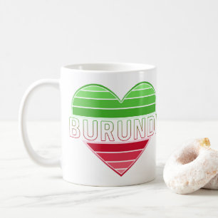 私はブルンジ、ブルンジハートを愛する コーヒーマグカップ