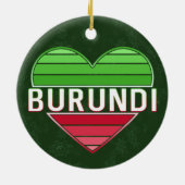 私はブルンジ、ブルンジハートを愛する セラミックオーナメント (裏面)