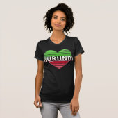 私はブルンジ、ブルンジハートを愛する Tシャツ (正面フル)