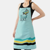 私はブルーとイエローのベース魚釣り好きだ エプロン (インサイチュ)