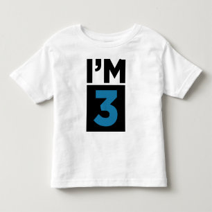 私はブルーの三誕生日 トドラーTシャツ