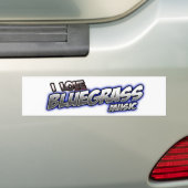 私はブルーグラスを愛します バンパーステッカー (車上)