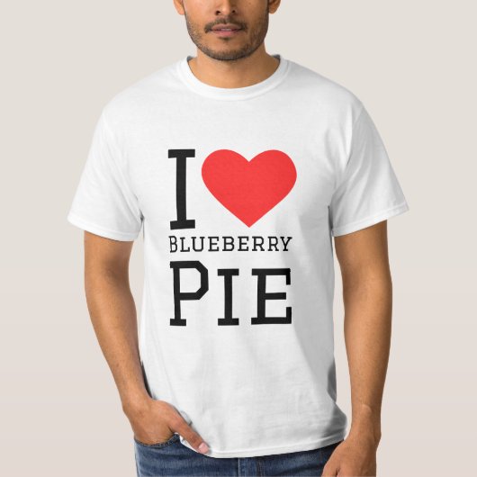 私はブルーベリーパイが大好き Tシャツ (正面)