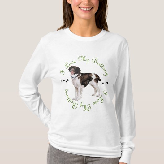 私はブレタニー犬が大好き Tシャツ (正面)