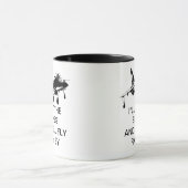 私はブレーキに当り、彼は正しく飛びます マグカップ (中央)