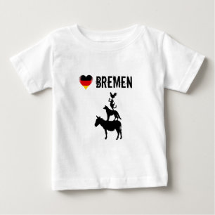 私はブレーメンと4つのミュージシャンベビーTシャツが大好き ベビーTシャツ