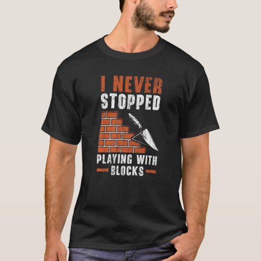 私はブロックストップの遊建築Bと一緒に行かない Tシャツ (正面)