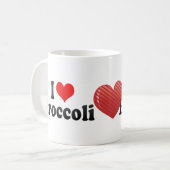私はブロッコリーを愛します コーヒーマグカップ (正面左)