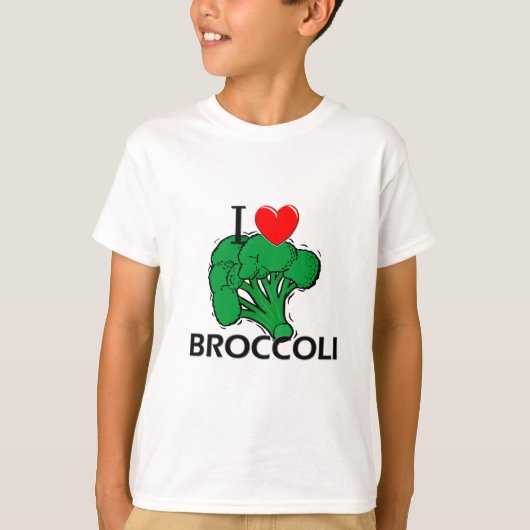 私はブロッコリーを愛します Tシャツ (正面)
