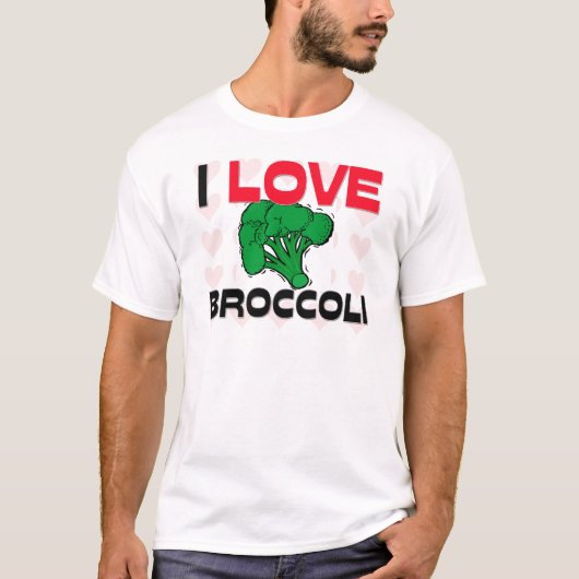 私はブロッコリーを愛します Tシャツ (正面)