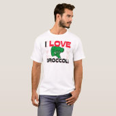 私はブロッコリーを愛します Tシャツ (正面フル)