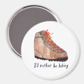 私はブーツの水色をハイキングしたい マグネット (正面/裏面)