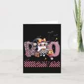 私はブー(恐怖の叫び)を高級なかわいいゴーストレパードのボゥジーに入れた カード (正面)