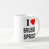 私はブ❤️リュッセルスプラウト私はブリュッセルスプラウトが大好き彼 コーヒーマグカップ (正面右)