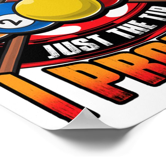 私はプおもしろいールキューのビリヤードPuを約束するヒントだけ ポスター (角)