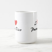 私はプエルトリコハートタイポグラフィマグカップ コーヒーマグカップ (中央)