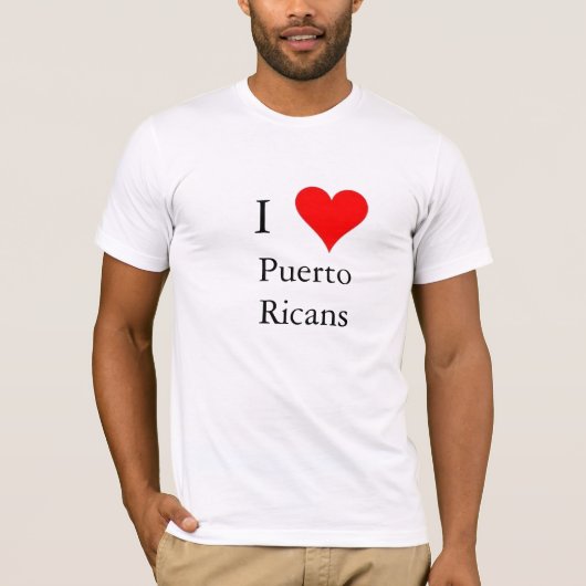 私はプエルトリコ人を愛します Tシャツ (正面)