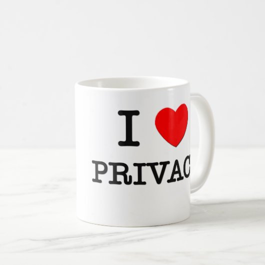 私はプライバシーを愛します コーヒーマグカップ (正面右)