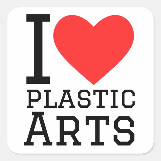 私はプラスチック芸術が大好きだ スクエアシール (正面)