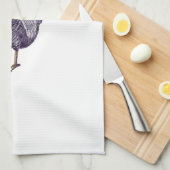 私はプリマスロックの鶏-ヴィンテージのオンドリ--を愛します キッチンタオル (四つ折り)