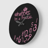 私はプリンセスだ ラージ壁時計 (傾斜)