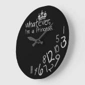 私はプリンセスだ ラージ壁時計 (傾斜)