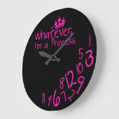 私はプリンセスだ ラージ壁時計 (傾斜)