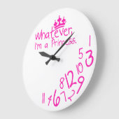 私はプリンセスだ ラージ壁時計 (傾斜)