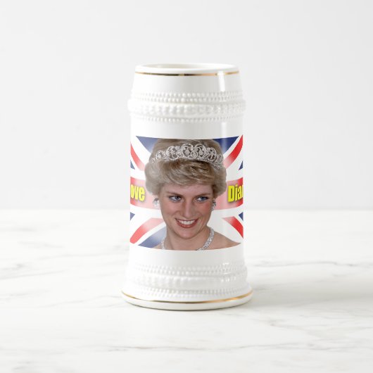 私はプリンセスダイアナを愛します ビールジョッキ (中央)