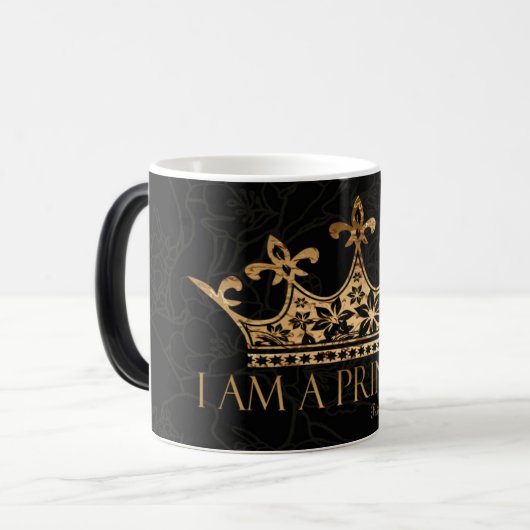 私はプリンセスw/Crownの黒11のozの変形させるマグです モーフィングマグカップ (正面左)