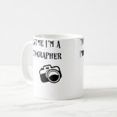 私はプロの写真家です 面白い 写真 Tシャツ コーヒーマグカップ (正面左)