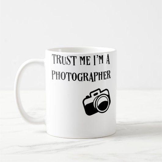 私はプロの写真家です 面白い 写真 Tシャツ コーヒーマグカップ (左)