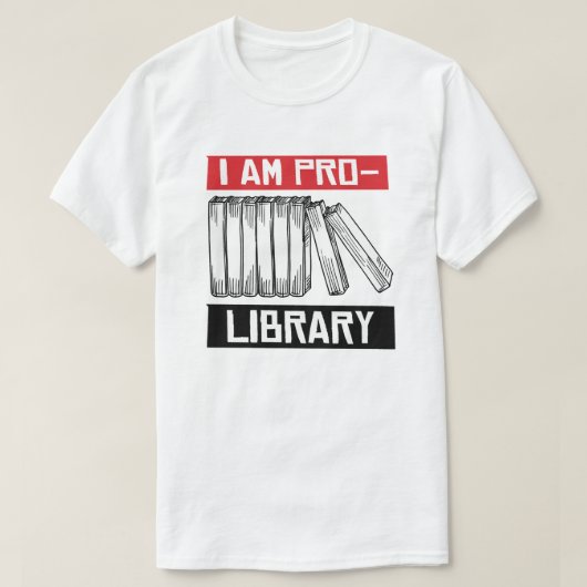 私はプロの図書館だ Tシャツ (デザイン正面)