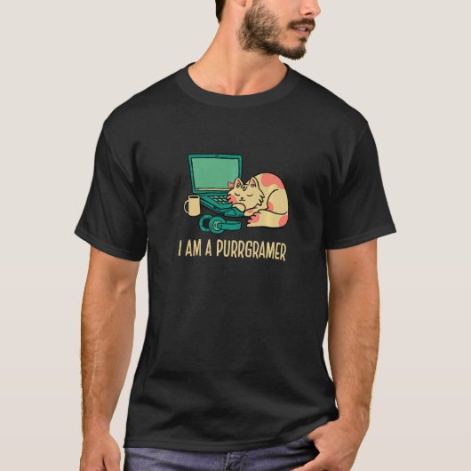 私はプログラマおたくソフト開発者コーダPrだ Tシャツ (正面)