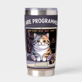 私はプログラマーです、コンピューターをビープボープビープと鳴らします 保温保冷タンブラー (背面)