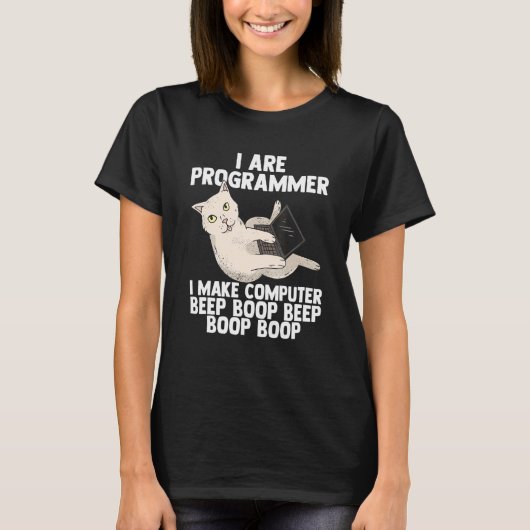 私はプログラマーとしてコンピュータープログラマーを作る Tシャツ (正面)