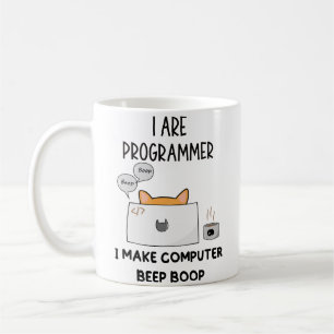 私はプログラマー猫ビープ音Boop catプログラマー コーヒーマグカップ
