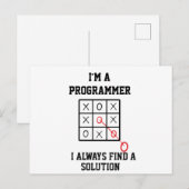 私はプログラマー、私は常に解決策を見つける ポストカード (正面/裏面)