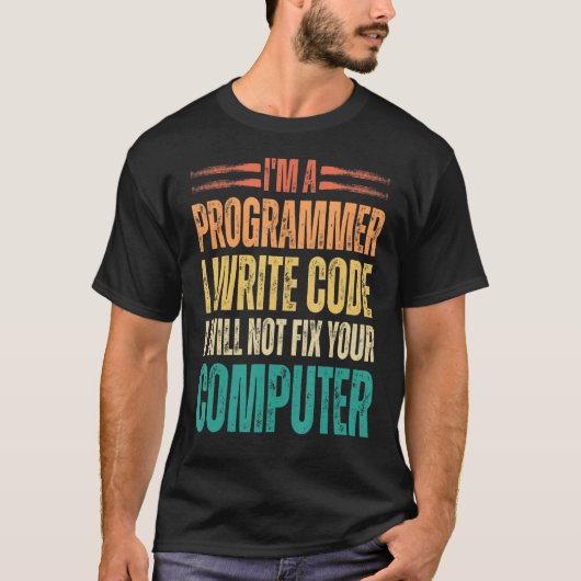 私はプログラマーIコード書バイナおもしろいリーコードPrだ Tシャツ (正面)