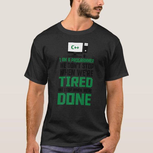 私はプログラマーIコード書・コンピュータ・サイエンティストA Tシャツ (正面)