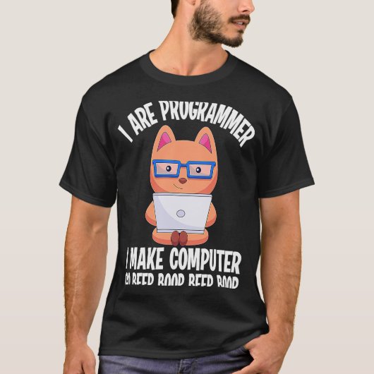 私はプログラマCat Engineer Coder Software Deve Tシャツ (正面)