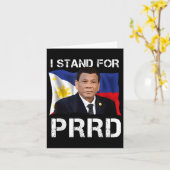 私はプロサポーターDigong Duterte Philippiのために立つ カード (黄色い花)