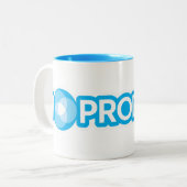 私はプロダクト及びコーヒーを愛します ツートーンマグカップ (正面左)