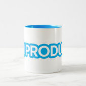 私はプロダクト及びコーヒーを愛します ツートーンマグカップ (中央)