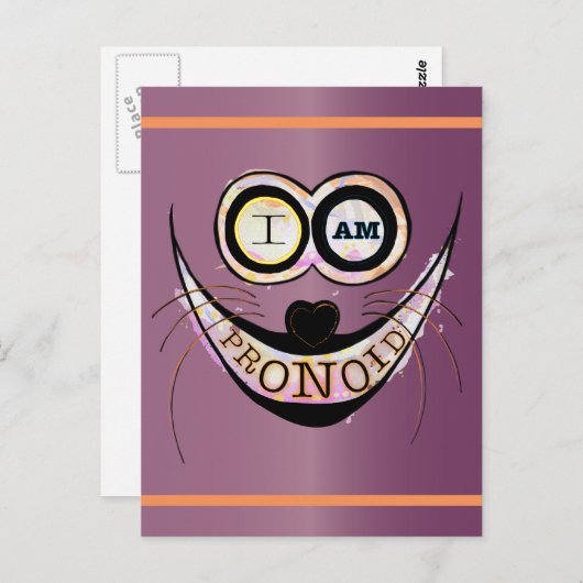 私はプロノイドで楽天的な猫おもしろい引用文 ポストカード (正面/裏面)