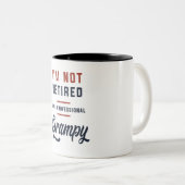 私はプロフェッショナルのグ退職したルピーデザインではない ツートーンマグカップ (正面右)