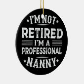 私はプロフェッショナル退職したのナニーおばあちゃん セラミックオーナメント (右)